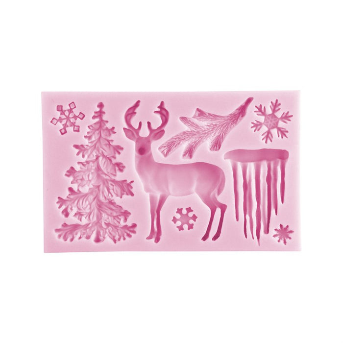 Reindeer Christmas Silicone Mold - NY Cake | Cake Decorating & Baking Supplies