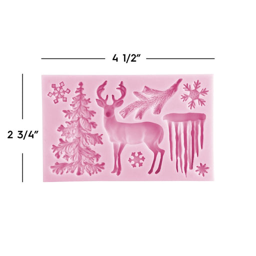 Reindeer Christmas Silicone Mold - NY Cake | Cake Decorating & Baking Supplies