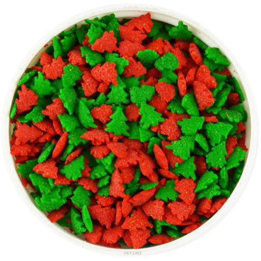 Red & Green Tree Sprinkles - NY Cake | Cake Decorating & Baking Supplies