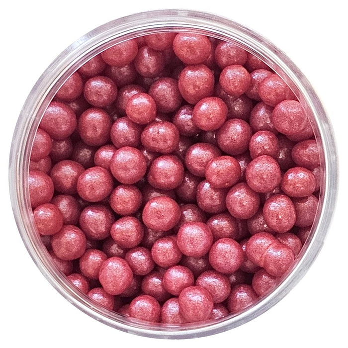 Pearlized Red Sugar Pearls 4mm