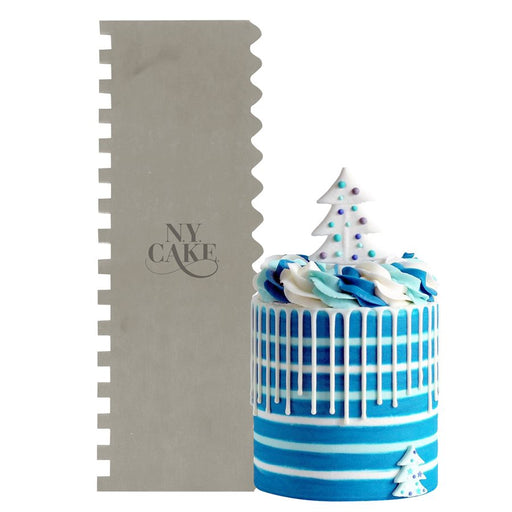 stainless steel cake scraper stripes and waves edge icing tool