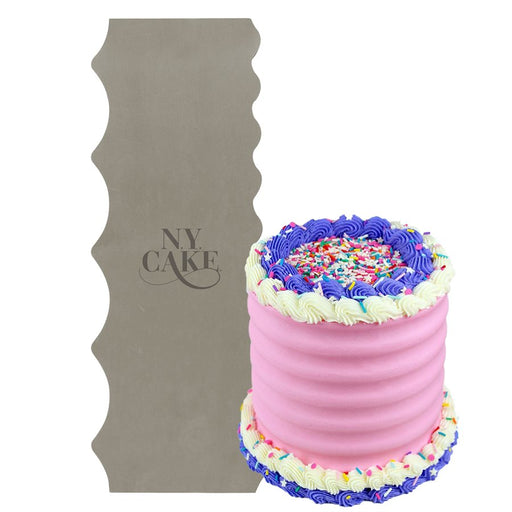 stainless steel cake scraper wave edge icing tool