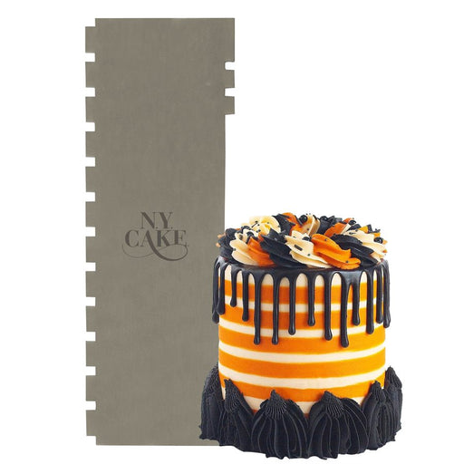 stainless steel cake scraper long teeth edge icing tool