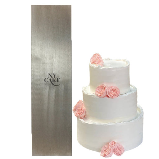 tall stainless steel cake scraper smooth edge 12x3 1/4 by NY Cake