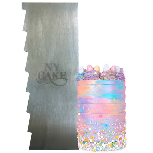 stainless steel staggered edge cake scraper 7 inch by NY Cake