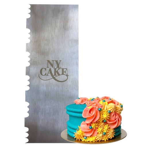 stainless steel mini scallop cake scraper 7 inch by NY Cake