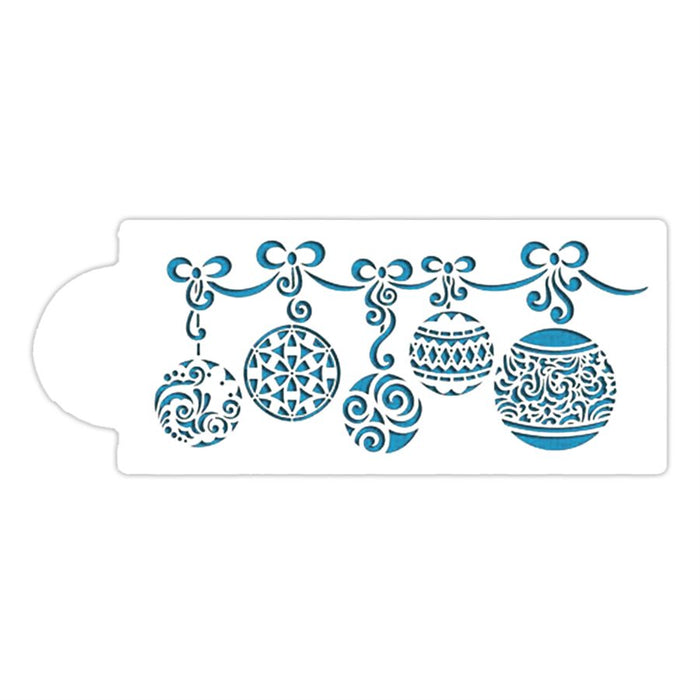 Christmas Ornament Stencil for Cakes, Cookies, Cupcakes, & Macarons - NY Cake | Cake Decorating & Baking Supplies