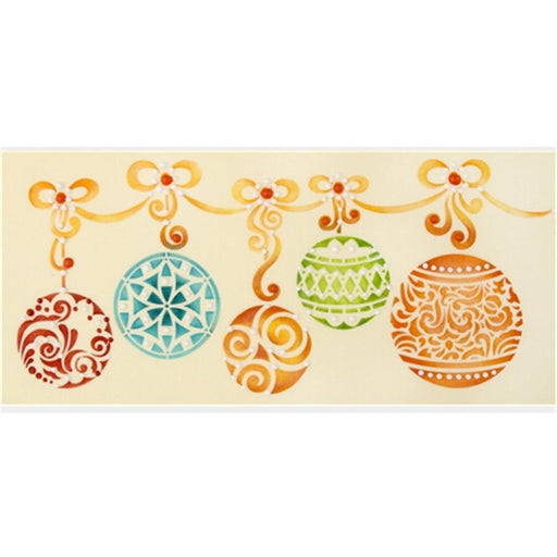 Christmas Ornament Stencil for Cakes, Cookies, Cupcakes, & Macarons - NY Cake | Cake Decorating & Baking Supplies