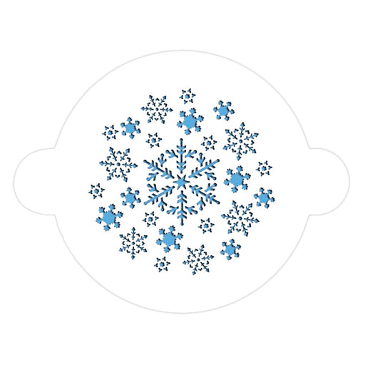 Fluffy Snowflakes Stencil for Cakes, Cookies, Cupcakes, & Macarons - NY Cake | Cake Decorating & Baking Supplies