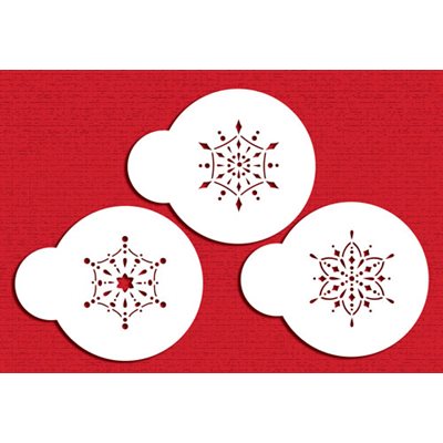 Mini Jeweled Snowflakes Stencil - NY Cake | Cake Decorating & Baking Supplies