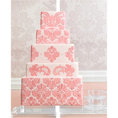 Damask Side #5 Stencil - NY Cake | Cake Decorating & Baking Supplies