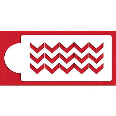 Wide Chevron Cake Side Stencil - NY Cake | Cake Decorating & Baking Supplies