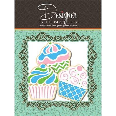 Cupcake Stencil & Cookie Cutter Set - NY Cake | Cake Decorating & Baking Supplies