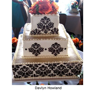 Damask Side Cake Stencil - NY Cake | Cake Decorating & Baking Supplies