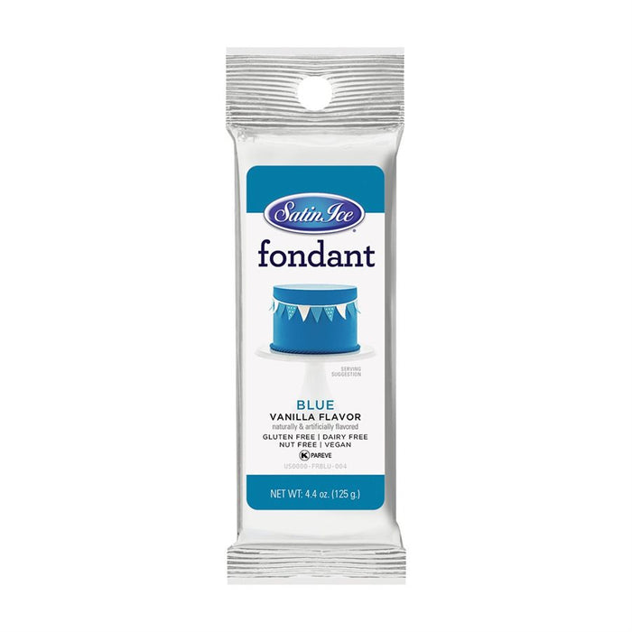 satin ice blue fondant 4.4 oz cake decorating