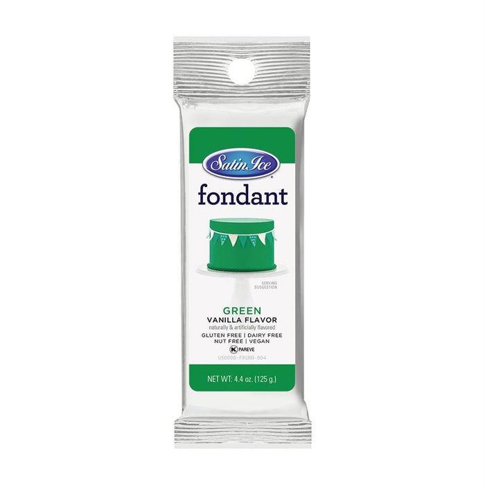 satin ice green fondant 4.4 oz cake decorating