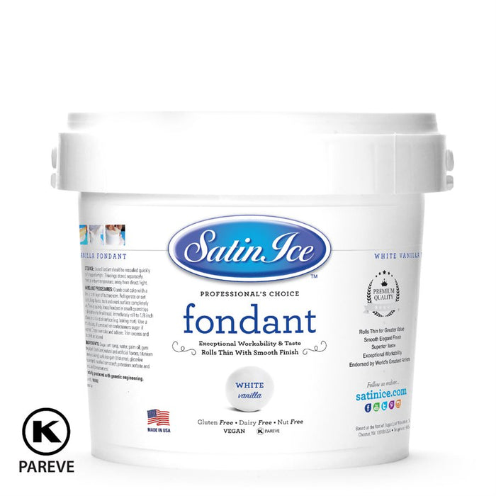 satin ice rolled fondant white 5 lb cake decorating