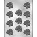 Shamrock chocolate candy mold with four leaf clover cavities for St Patrick's Day treats and candy making