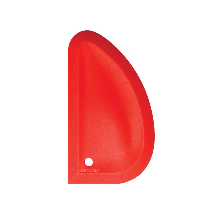 NY Cake red silicone bowl scraper 6½ x 3¾ inches for scraping mixing bowls, dough, batter, frosting and baking preparation
