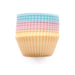 Set of 12 reusable silicone standard-size cupcake liners in assorted pastel colors for baking cupcakes and muffins.