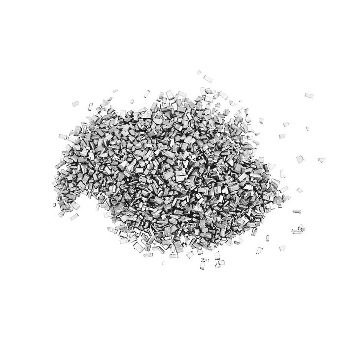 Silver coarse sugar crystals for desserts