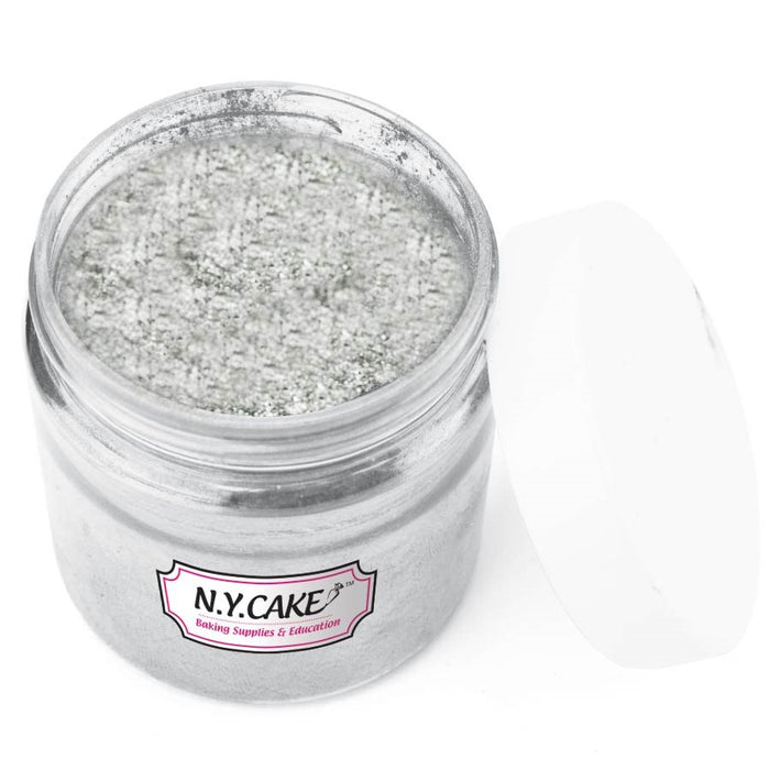 Metallic silver luster dust powder for fondant and cake decorating