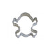 3 1/2-inch tinplated steel skull and crossbones cookie cutter for Halloween and pirate-themed cookies and fondant decorations.