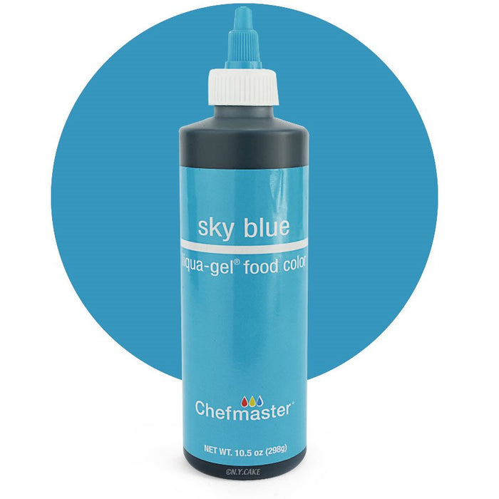 Chefmaster Sky Blue Liqua-Gel Food Coloring 10.5 oz bottle