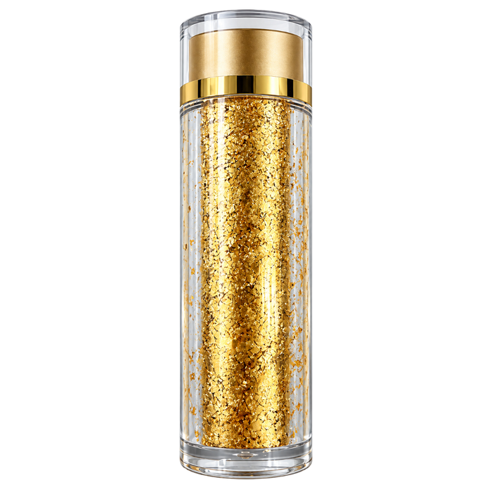 1g container of edible gold flakes for decorating cakes, chocolates, pastries and desserts.