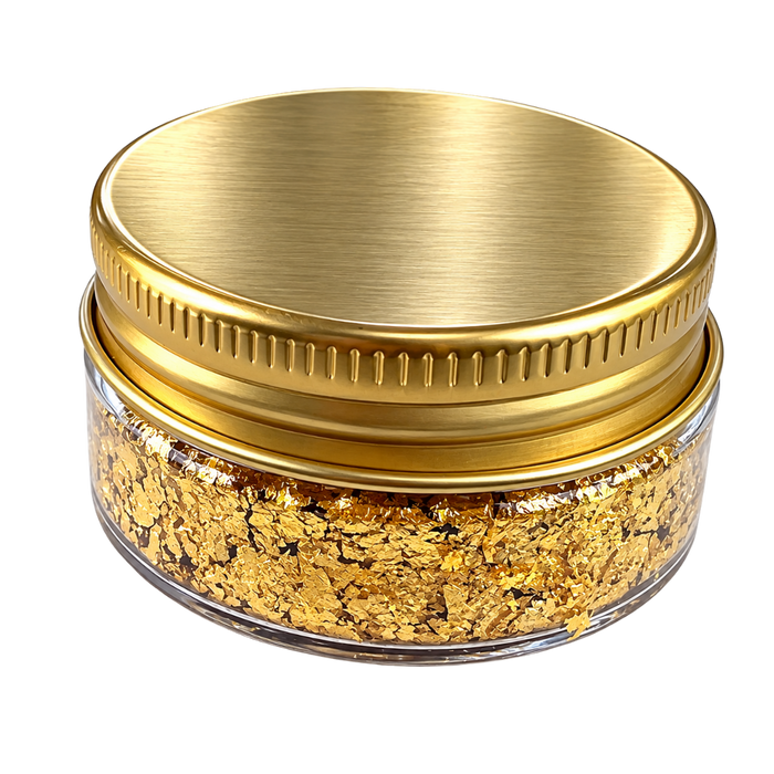 Small Cut Edible Gold Flakes — 100mg (Bottle)