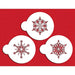 Small crystal snowflake cookie stencil set with 3 winter designs