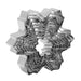 Set of 9 stainless steel snowflake cookie cutters in assorted sizes from 1 1/2 to 4 3/4 inches for Christmas baking.