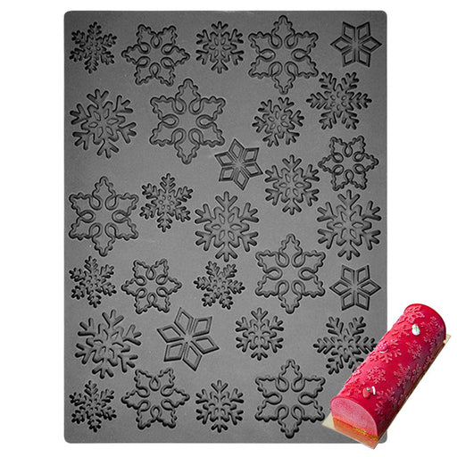 snowflake fondant impression mat winter cake decorating tool