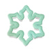 Wilton snowflake cookie cutter 3 inch in mint green grippy plastic for Christmas cookies, holiday baking and fondant decorating