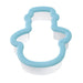 Wilton snowman cookie cutter 3 inch light blue grippy plastic cutter for Christmas cookies, winter baking and fondant decorations