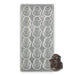 Polycarbonate chocolate mold with 18 snowman-shaped cavities for creating detailed Christmas chocolates with a glossy finish.