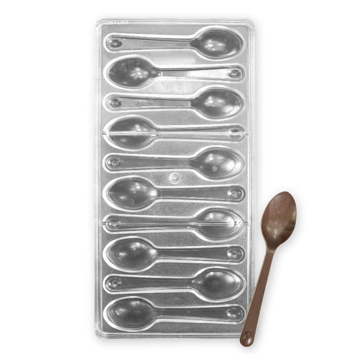 Chocolate spoon mold polycarbonate 10 cavity