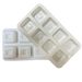 Square savarin silicone baking mold with 1.5 oz cavities for mini cakes, mousse desserts, pastries, and chocolates