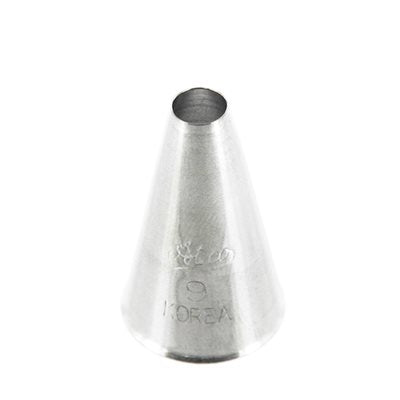 Ateco #9 round stainless steel piping tip for cake decorating