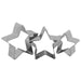 NY Cake stainless steel star cookie cutter set with three nesting star cutters for cookies, fondant and gum paste