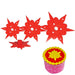 Starburst plunger cutter set with four sizes for fondant, gum paste, cookies, cupcakes and cake decorating.