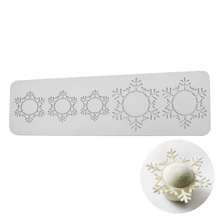 Snowflake silicone mold for fondant chocolate and Christmas cake decorating