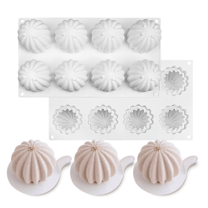 Succulent cactus silicone mold for chocolate, mousse, and dessert decorating