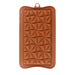 Flexible silicone mold featuring one large swirled geometric chocolate bar cavity for chocolate, candy, fondant, soap, and wax melts.