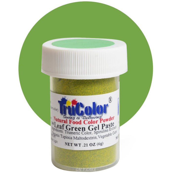 Leaf Green Gel Paste Natural Food Color 6 grams - NY Cake | Cake Decorating & Baking Supplies