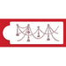 Tassel Swag side cake stencil with elegant draped tassel pattern