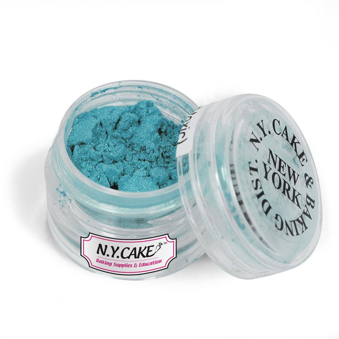Teal luster dust 4 gram jar metallic cake decorating powder