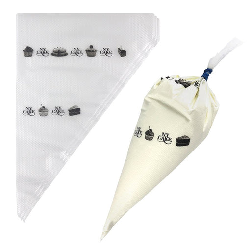 12 inch tipless disposable piping bags pack of 10 by NY Cake for cake decorating, buttercream frosting, cupcakes, cookies, and pastries.