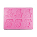 Two-piece silicone mold featuring topsy turvy cake designs for making detailed chocolates, fondant decorations, candy, and cake toppers.