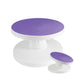 tilting cake turntable 9 inch rotating decorating stand purple